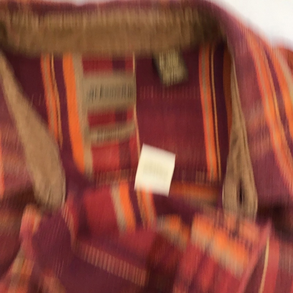 St. John’s Bay Men Vintage Red and Orange Strip Plaid Outdoor Shirt Jacket 4X - Picture 10 of 10